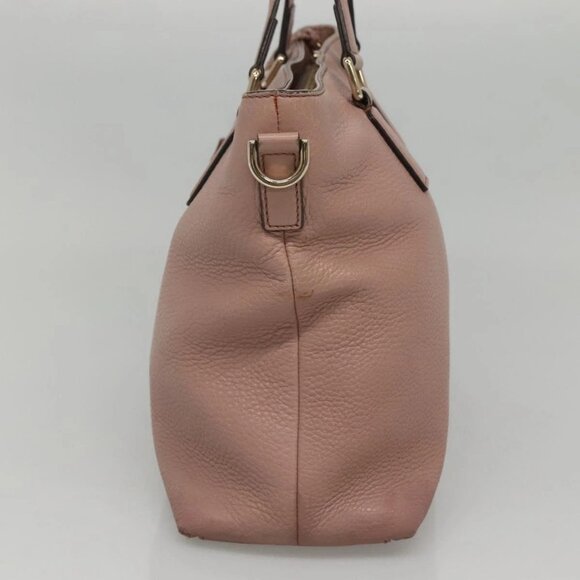 GUCCI Hand Bag Leather Outlet 2way Pink Gold - Picture 4 of 15